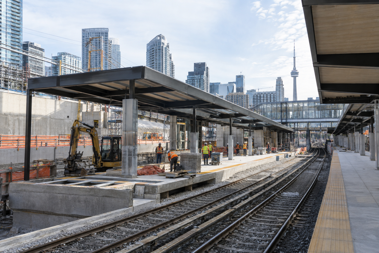 Woodbine GO Station Platform Construction Underway in Toronto